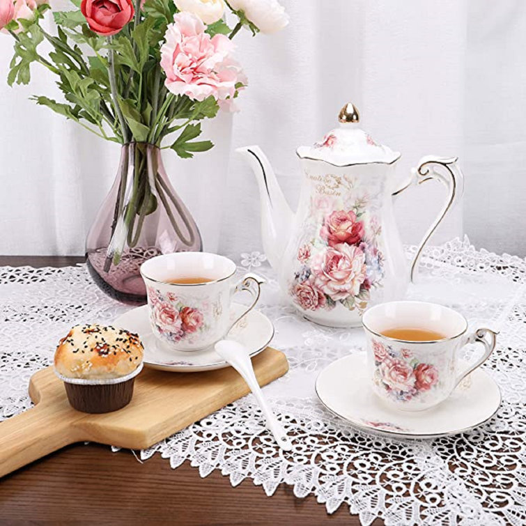 Floral teapot cheap set